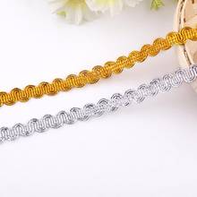 50Meter Golden Lace Trim Ribbon Curve Lace Fabric Sewing Centipede Braided Lace Wedding Craft DIY Clothes Accessories Home Decor 2024 - buy cheap