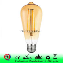 Bombilla LED tipo vela E14 Vintage, bombilla de filamento E27, Edison, cristal st64, 2W, 4W, 6W, 8W, regulable, C35, C35L, 220V 2024 - compra barato