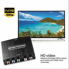Convertidor de vídeo RGB + Adaptador de Audio R/L, convertidor amplificador con Audio AV audiable, 1080P, compatible con HDMI RGB a YPbPr 2024 - compra barato