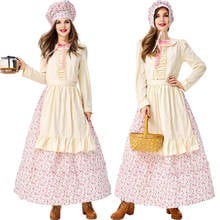 Zhomecos Cotton Floral Pastoral Maid Costumes Coffee Pastry Chef  Cook Housekeeper Dress Costume 2024 - buy cheap