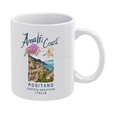 Taza de café de la Costa de Amalfi, tazas de cerámica Vintage de Italia, Positano, Blanca, para té de la tarde y Navidad, 330ml 2024 - compra barato