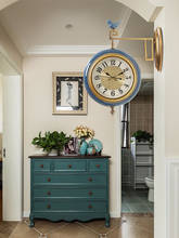 Relógio de parede estilo vintage europeu, relógio grande decorativo de parede para decoração de casa oo50wc 2024 - compre barato