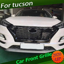 Передняя гоночная решетка для Hyundai Tucson 2019 2020, маска для гриля FUSION, решетки, подходят для FUSION MONDEO, черный, серебристый, Стайлинг автомобиля 2024 - купить недорого