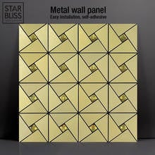 3D настенная панель с металлическим геометрическим узором 3d настенная бумага роскошные стены Бумага для гостиной спальни ванной комнаты кухни декор стен 2024 - купить недорого