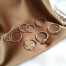 Anillo de unión Circular de geometría de Metal Punk para mujer, anillo de cola de dedo de estilo minimalista Vintage, accesorios de boda 2024 - compra barato