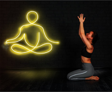 Custom Yoga Led Flex Transparent Acrylic Neon Sign Light Decoration Indoor Wall Hanging  for Home Room Meditation Art Shop Relax 2024 - buy cheap