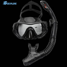 Goexplore Scuba Diving Mask Professional Goggles Wide Vision Watersports Equipment With Anti-fog lens Breath Tube Underwater 2024 - buy cheap