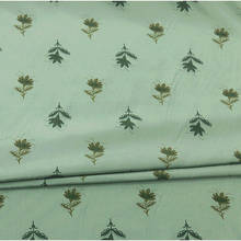 Mini floral print on green bottom silk cotton blended fabric 16momme 138cm width,SCT284 2024 - buy cheap