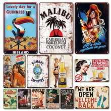 Guinness Beer Tin Poster Sign Vintage Irish Pub Bar Wall Decorative Metal Plate Retro Sexy Pin Up Girl Tin Signs Beer Plaques 2024 - buy cheap