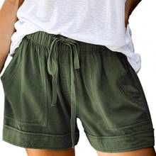 Summer Shorts Women Fashion Drawstring Elastic Waist Ladies Loose Pockets Mini Casual Shorts Outdoor Sports Streetwear 4 XL 2024 - buy cheap