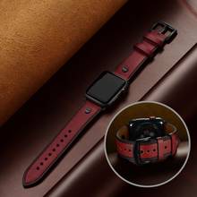 For Apple Watch strap 44mm 40mm iWatch strap 42mm 38mm leather strap High-end strap bracelet Apple Watch 6 5 4 3 38/40  42/44mm 2024 - buy cheap