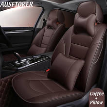 AUSFTORER Genuine Leather Seat Covers for Infiniti JX35 2013 Seat Cover for Car Cowhide 7 Seats Support Cushion Accessories 22PC 2024 - buy cheap