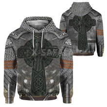 CELTIC KNIGHT ARMOR IRISH 3D Print Spring Autumn Hoodie Man Women Harajuku Outwear Zipper Pullover Sweatshirt Casual Unisex 2024 - buy cheap