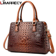 Retro Fashion Female Big Tote Bags  Luxury Handbags Women Bags Designer Alligator Handbag Leather Shoulder Messenger Bags Sac 2024 - buy cheap