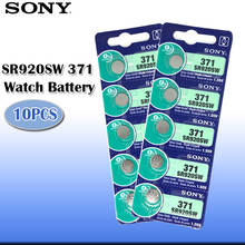 10 шт./лот Sony 100% оригинал 371 SR920SW 920 SR920 1,55 V часы батарея 371 SR920SW SR920 Кнопка монета ячейка Сделано в Японии 0% Hg 2024 - купить недорого