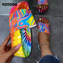 Sandálias femininas coloridas, chinelos tipo arco-íris com sola grossa e salto alto, moda externa para mulheres, tamanhos grandes 2024 - compre barato