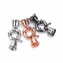 5set/lot 13mm 17mm Round Leather Cord End Fastener Clasps for Bracelets Copper Buckle Clasps Connectors DIY Jewelry 2024 - buy cheap