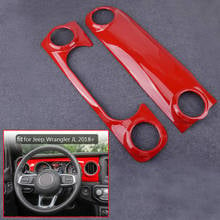 Cubierta central para salpicadero de coche, moldura de plástico rojo para Jeep Wrangler JL 2018 2019 gladiador 2020 2024 - compra barato