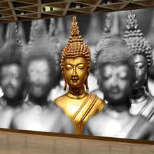 Milofi Professional Custom 3D Wallpaper Mural Buddha Statue Background Wall Painting Decorative Painting Wallpaper 2024 - buy cheap