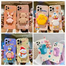 Phone Case for IPhone 12 11 Pro XS Max 7 8 Plus X XR SE 2020 12 Mini Case Soft Leather Cartoon Duck Cute Bear Holder Cover Funda 2024 - buy cheap