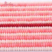 2x4mm Smooth Rondelle Coral Beads Natural Stone Beads For DIY Necklace Bracelets Earring Jewelry Making Loose 15" Free Shipping 2024 - buy cheap