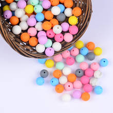 12mm 30Pcs/Lot Baby Teether Safe Food Grade Nursing Chewing Round Silicone Beads Baby Teething Beads for Pacifier Chain 2024 - buy cheap