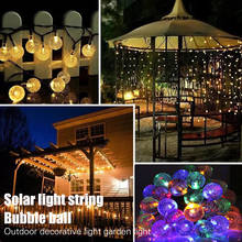 Durable Crystal Ball Light Solar 20/30LED Yard Festival Landscape Lamp Xmas Decor Outdoor Garden Fairy String Light Fairy Light 2024 - buy cheap