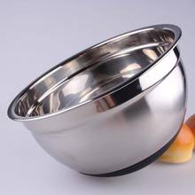 Stainless Steel Mixing Bowl Non Slip Fruit Salad Bowl Storage Bowl Set for Salad Cooking Baking 2024 - buy cheap