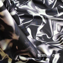 Printed Stretch Space Cotton Fabric Abstract Black Holes Air Layer DIY Decor Coat Cheongsam Skirt Dress Clothing Designer Fabric 2024 - buy cheap