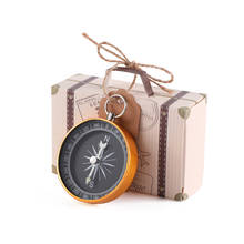 Wedding Favors Karft Paper Key Compass With Tag Candy Gift Box Wedding Gift For Guest Souvenir Birth Party Decoration 2024 - buy cheap