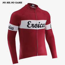 Classic cycling jersey long sleeve men autumn thin / winter fleece retro bike wear road mtb cycling clothing red ropa ciclismo 2024 - buy cheap