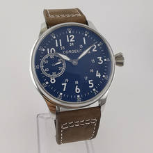 Corgeut 44mm relógio masculino mostrador preto luminosa mão 17 jóias 6497 mão movimento mecânico relógios masculinos 2024 - compre barato