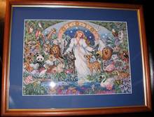 egypt cotton  Counted Cross Stitch Kit Mother Earth Human Girl Animals Paradise Haven Joy to the World Angel dim 03797 2024 - buy cheap