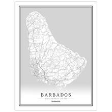 Barbados Creative city map Abstract Canvas Painting Black and white Wall Art Print Poster Picture Home Decoration Painting 2024 - buy cheap