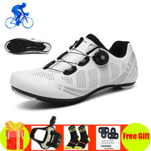 Zapatos de ciclismo transpirables para hombre y mujer, calzado con autosujeción, con pedales de SPD-SL, zapatillas profesionales para bicicleta de carreras 2024 - compra barato