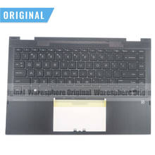 Reposabrazos Original para HP PAVILION X360 14-DW, Cubierta superior para teclado sin retroiluminación, EE. UU., 6070B1744903, L96524-001, lado plateado, nuevo 2024 - compra barato