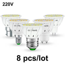 8PCS GU10 LED MR16 Spot Light Bulb E14 5W 7W 9W E27 LED Light Lamp B22 Ampoule LED Spotlight 220V GU5.3 Bombillas LED gu 10 2835 2024 - купить недорого