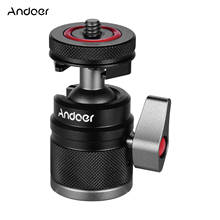 Andoer Mini Cold Shoe Ball Head Dual Use with 1/4 Screw Cold Shoe Mount 360° Swivel for Camera Speedlite Tripod Selfie Stick 2024 - buy cheap