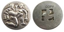 G(27) moeda de prata grega, moeda de prata banhada a prata, tronco, cópia 2024 - compre barato