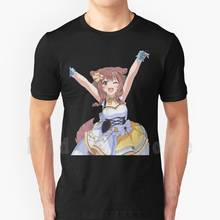 Inugami-Camiseta de Vtuber de Korone Hololive, bonita camiseta artesanal de gran tamaño, 100% algodón, Hololive Vtuber, Anime Hololive Inugami 2024 - compra barato