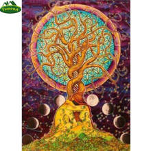 YUMEART Psychedelic Art Tree of Life 5D Diamond Painting Cross Stitch Diamond Embroidery Painting By Number Full Mosaic Painting 2024 - buy cheap