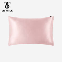 Lilysilk чистый шелк 100 наволочка волос с Скрытая молния 19 Momme немногословный Цвет для Для женщин Для мужчин для девочек Бесплатная доставка 2024 - купить недорого