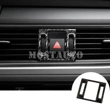 Para audi a6 s6 console de fibra de carbono ajuste de ventilação de ar botão capa 2012-2018 1 pçs acessórios do carro interior decoração do carro guarnição 2024 - compre barato