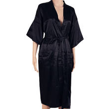 Hot Sale Black Men Sexy Faux Silk Kimono Bathrobe Gown Chinese Style Male Robe Nightgown Sleepwear Size S M L XL XXL XXXL 2024 - buy cheap