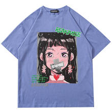 Anime Hentai Printed T Shirt Men Harajuku Tops Tees 100% Cotton Loose Tshirt 2021 Streetwear Hip Hop Casual Male T-shirts 2024 - buy cheap