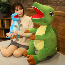 60-110cm simulação dinossauro brinquedos de pelúcia animais de pelúcia travesseiro tyrannosaurus rex bonecas crianças meninos meninas crianças presentes 2024 - compre barato