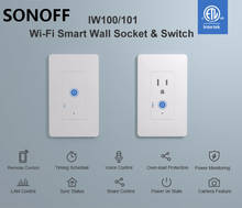 SONOFF IW100 nos toma wi-fi pared macho 15A 1800W potencia inteligente de pared Cambio de aplicación de voz LAN Control remoto funciona con Alexa. 2024 - compra barato