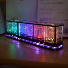 Imitate Full Color RGB Glow Tube Clock LED Music Spectrum DIY Kits Decor Gift 2024 - buy cheap