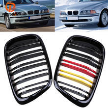 POSSBAY Matte Black Car Front Center Hood Grille Grills for BMW 5-Series E39 540i/535i/523i/525d/525i Touring 1997-2004 Grill 2024 - buy cheap