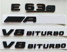 All Matt Black E63s FOR AMG V8 BITURBO Emblems Emblem for Mercedes  W212 W213 2024 - buy cheap